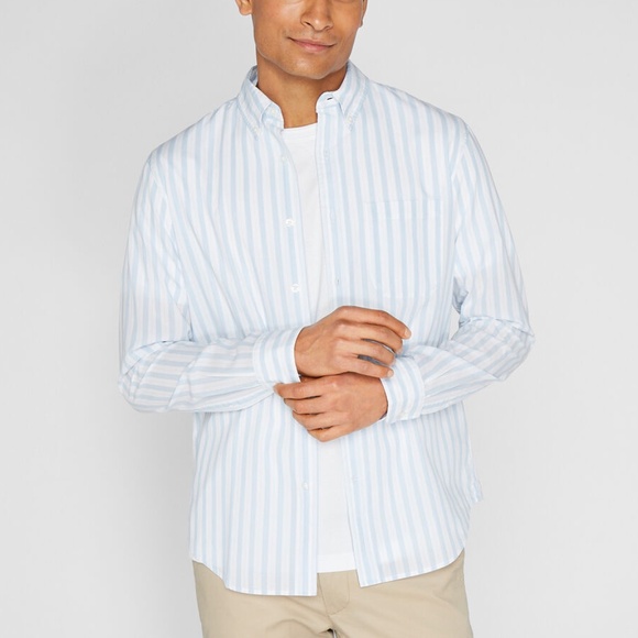 Airy Poplin Stripe Shirt - New With Tags - NEVER WORN - Blue Stripe